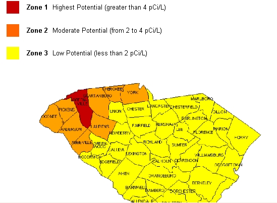 Radon Map Of North Carolina